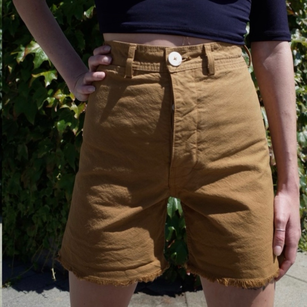 Jesse Kamm Cut Off Shorts size 2 in Tobacco